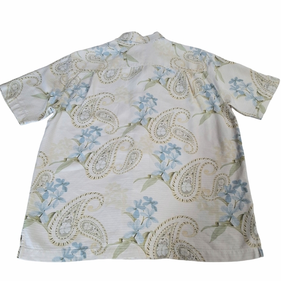 Tommy Bahama~100% Silk~Hawaiian Paisley~ Camp Button Down Shirt~Size Medium - Picture 3 of 7